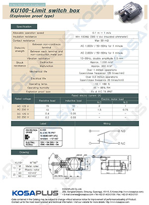 KU100防爆直行程开关反馈器使用手册